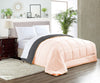 Luxury Peach and Dark Grey Reversible Comforter