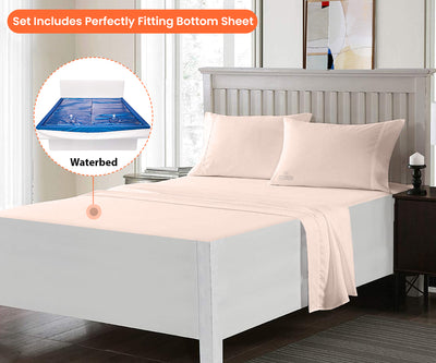 Peach Waterbed Sheet Sets