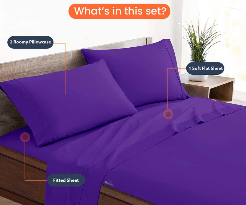 Purple Waterbed Sheet Set