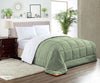 Luxury White and Moss Reversible Comforter