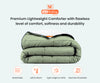 Luxury White and Moss Reversible Comforter